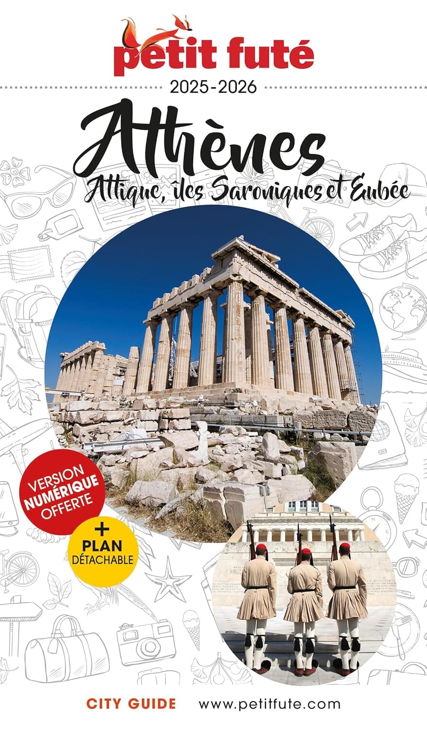 Guide de voyage - Athènes, Attique, îles Saroniques et Eubée 2025/26 + plan | Petit Futé guide de voyage Petit Futé 