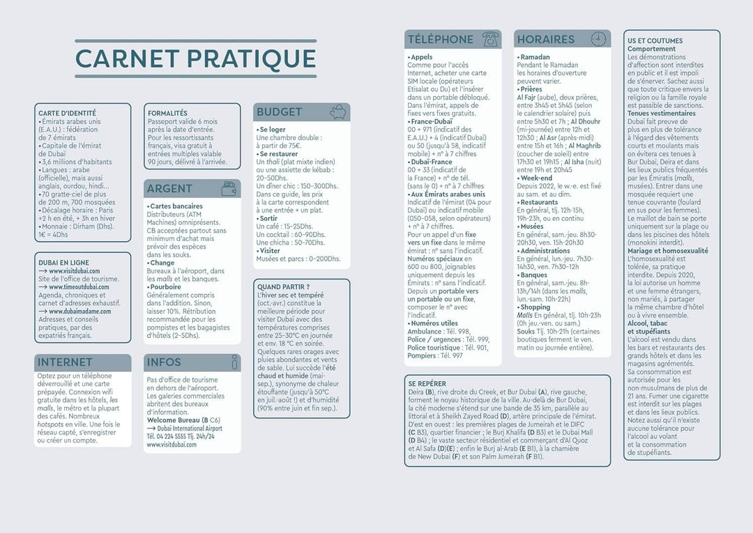 Guide de voyage de poche - Dubai - Édition 2025 | Cartoville guide de voyage Gallimard 