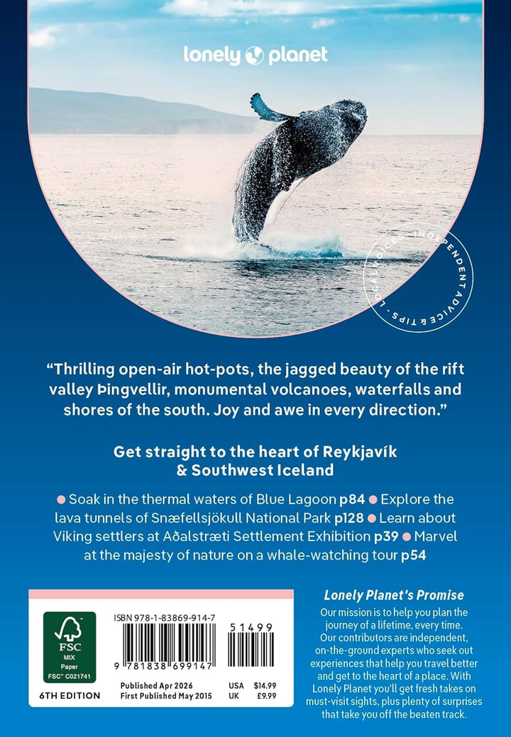 Guide de voyage de poche (en anglais) - Reykjavik & Southwest Iceland 2026 | Lonely Planet guide de voyage Lonely Planet EN 