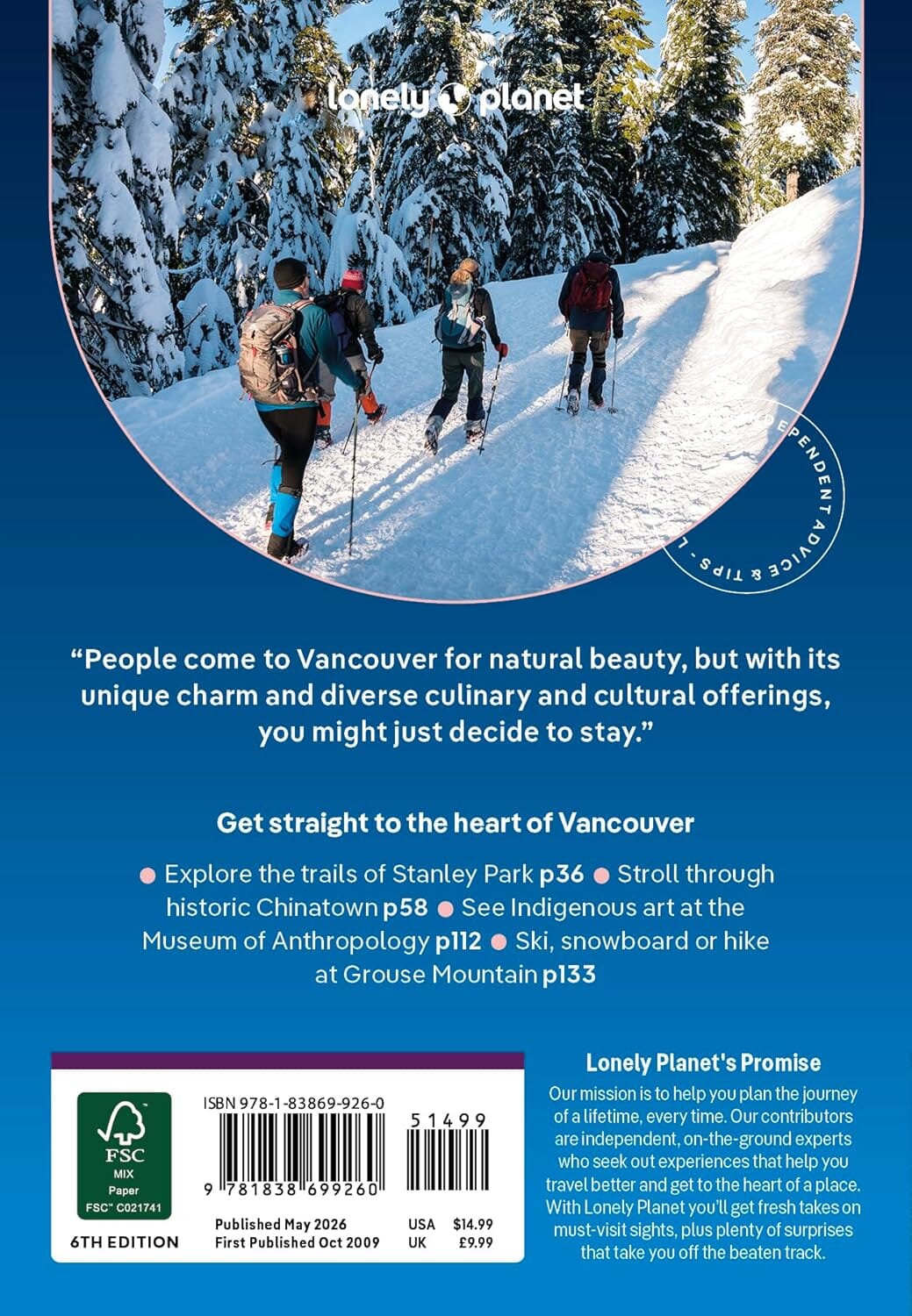 Guide de voyage de poche (en anglais) - Vancouver 2026 | Lonely Planet guide de voyage Lonely Planet EN 