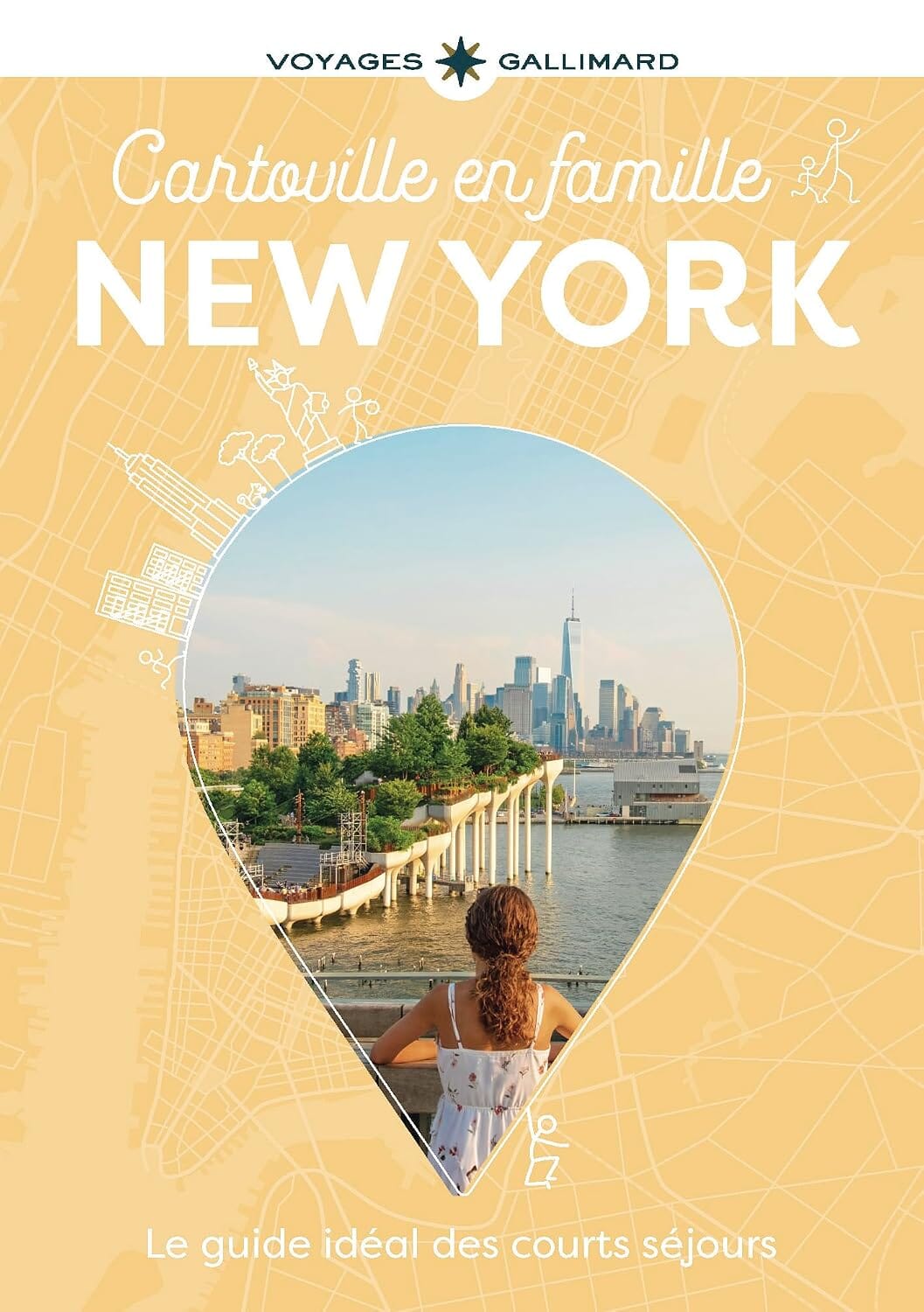 Guide de voyage de poche - New York en famille 2026 | Cartoville guide de voyage Gallimard 