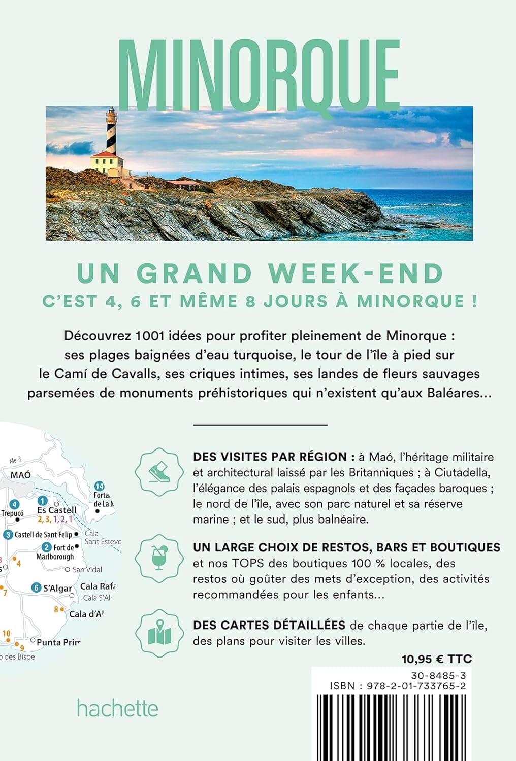 Guide de voyage de poche - Un Grand Week-end à Minorque 2026/27 | Hachette guide de voyage Hachette