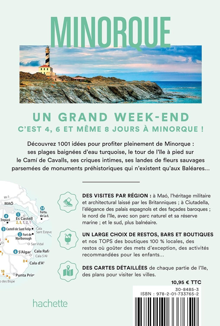 Guide de voyage de poche - Un Grand Week-end à Minorque 2026/27 | Hachette guide de voyage Hachette
