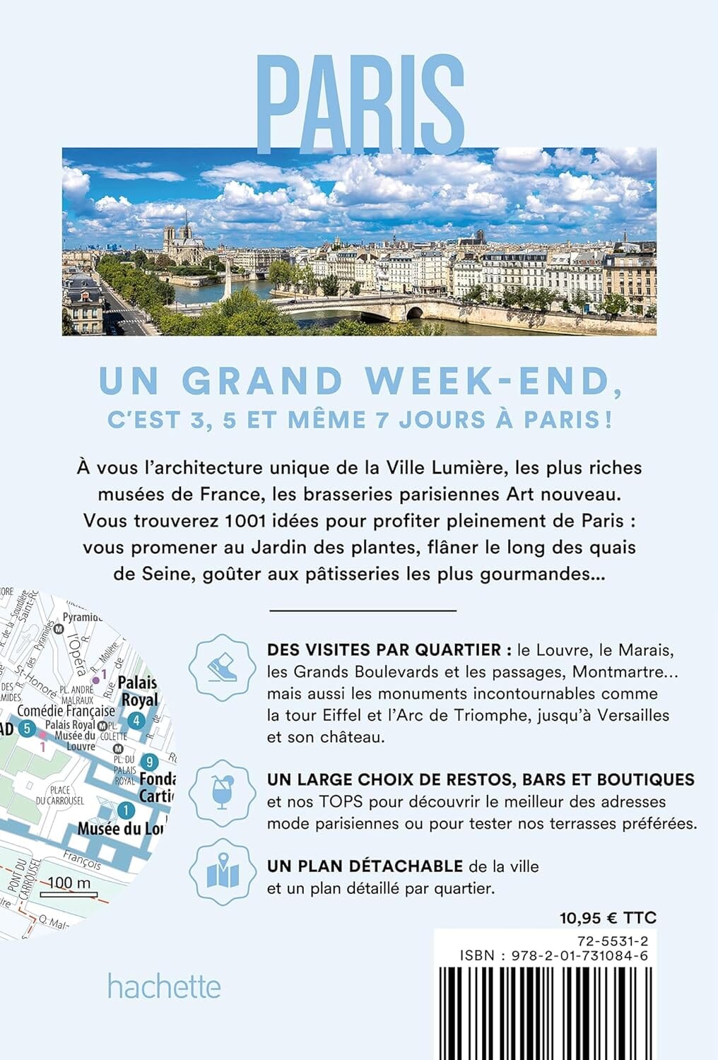 Guide de voyage de poche - Un Grand Week-end à Paris 2025 | Hachette guide de voyage Hachette 