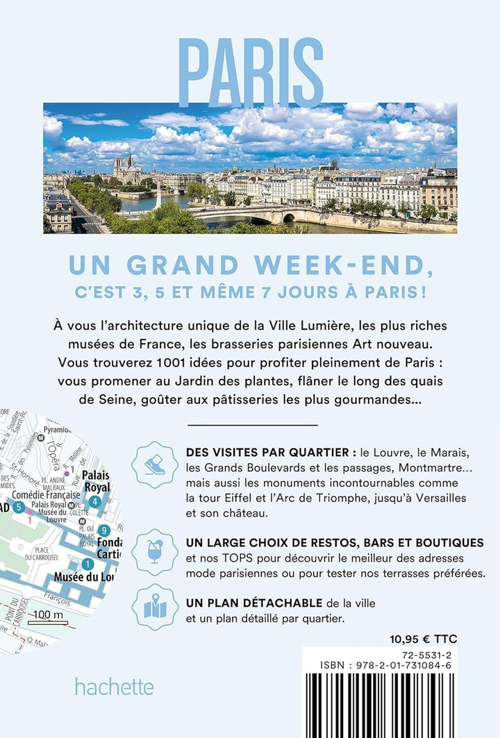 Guide de voyage de poche - Un Grand Week-end à Paris 2025 | Hachette guide de voyage Hachette 
