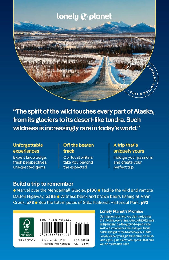 Guide de voyage (en anglais) - Alaska 2026 | Lonely Planet guide de voyage Lonely Planet EN 