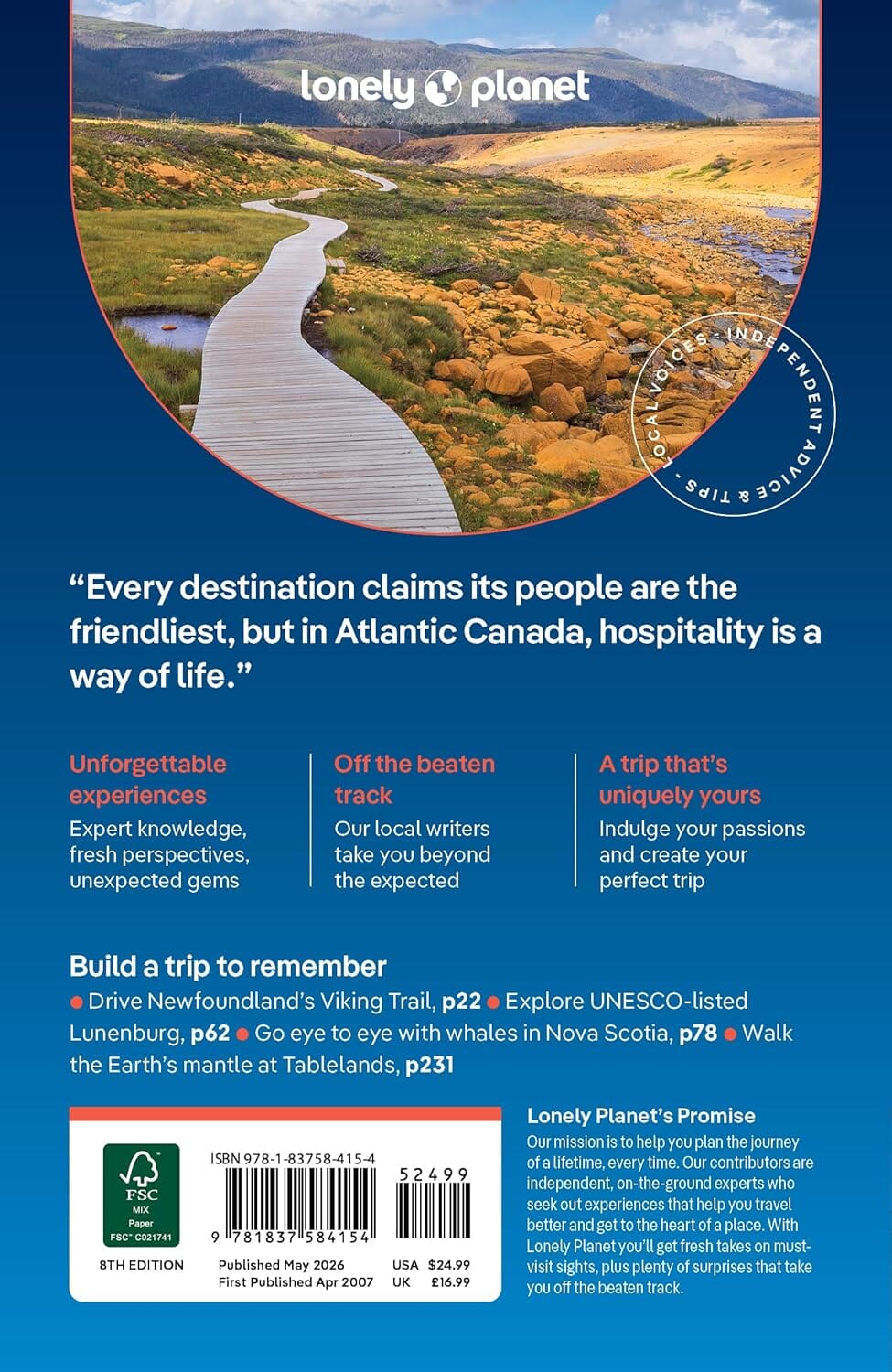 Guide de voyage (en anglais) - Atlantic Canada :Nova Scotia, New Brunswick, Prince Edward Island, Labrador & Newfoundland 2026 | Lonely Planet guide de voyage Lonely Planet EN 