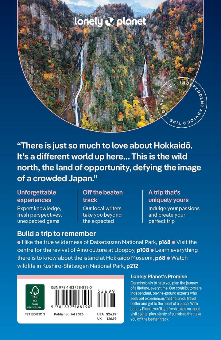 Guide de voyage (en anglais) - Hokkaido 2026 | Lonely Planet guide de voyage Lonely Planet EN 