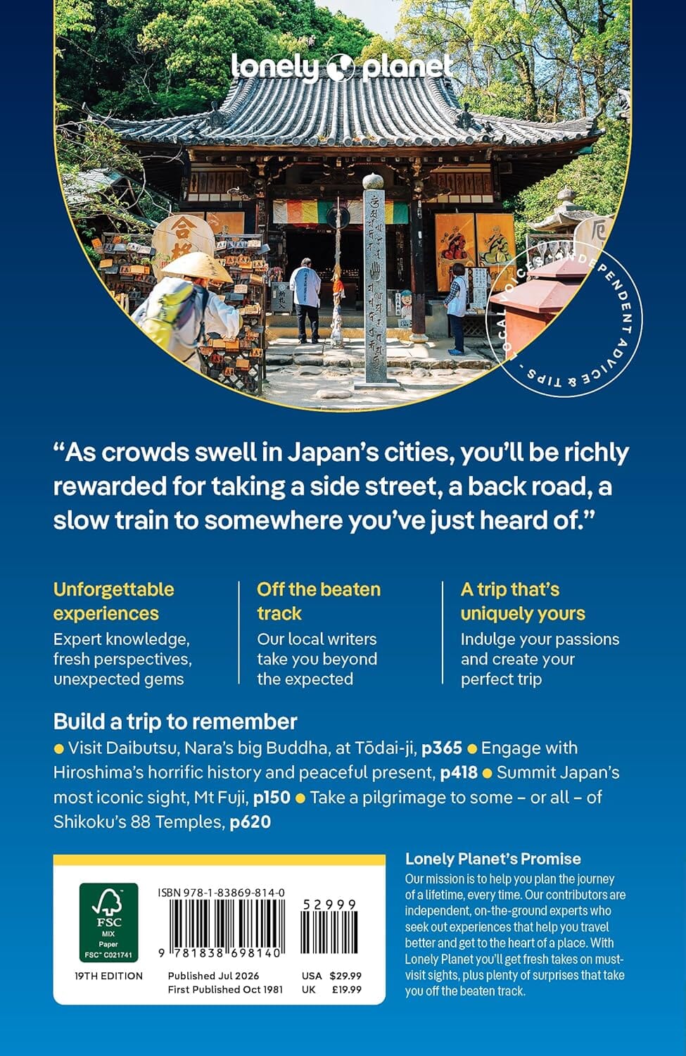 Guide de voyage (en anglais) - Japan 2026 | Lonely Planet guide de voyage Lonely Planet EN 