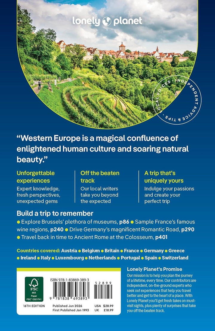 Guide de voyage (en anglais) - Western Europe 2026 | Lonely Planet guide de voyage Lonely Planet EN 