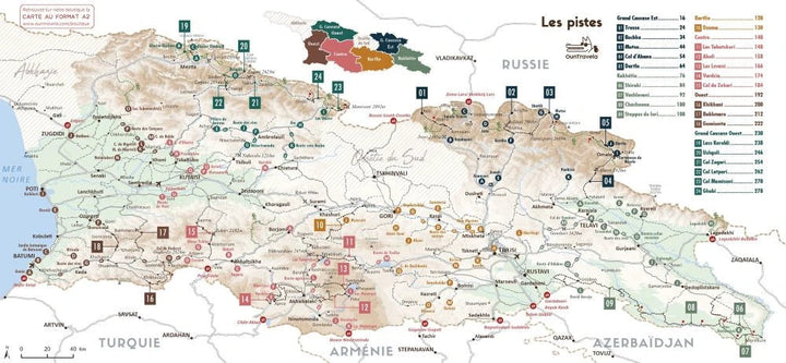 Guide de voyage - Explore Géorgie, Les 24 plus belles pistes van, 4x4, moto & vélo | OunTravela guide de voyage OunTravela 