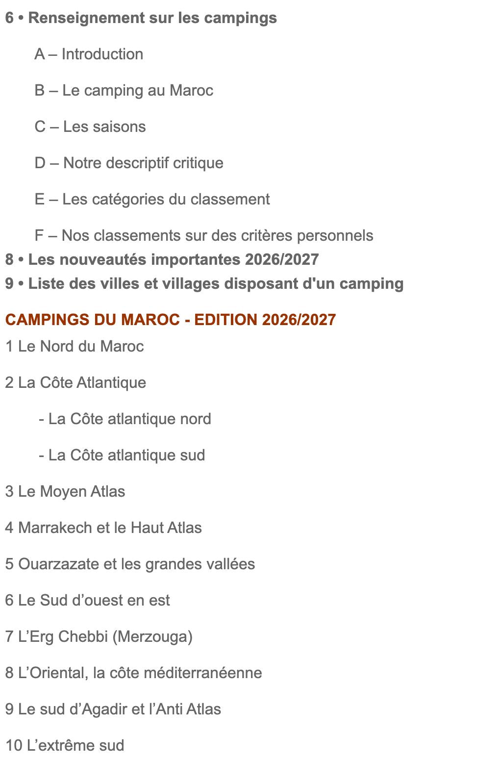 Guide des Campings du Maroc - Edition 2026/27 | Gandini guide de voyage Extrem'Sud - Guides Gandini 