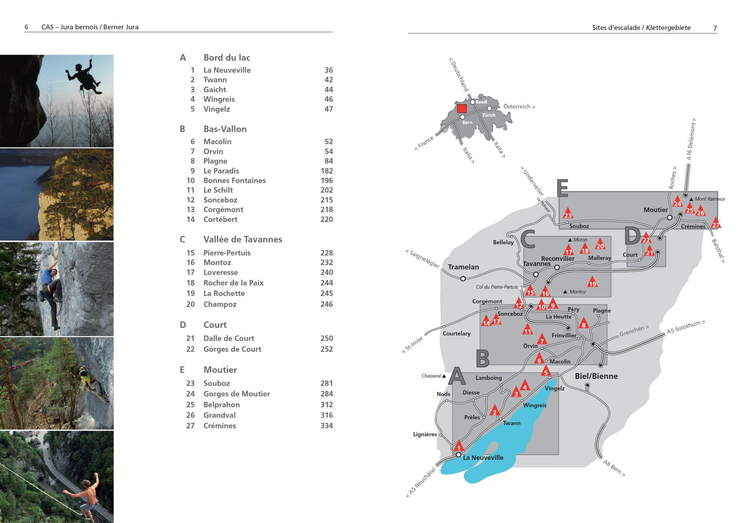 Guide d'escalade - Jura bernois / Klettern Berner Jura | SAC - Club Alpin Suisse guide de randonnée SAC - Club Alpin Suisse 