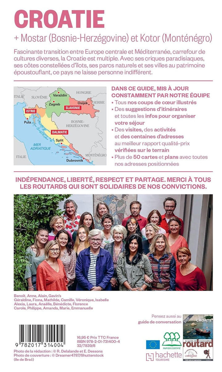 Guide du Routard - Croatie + Mostar (Bosnie) & Kotor (Monténégro) 2025/26 | Hachette guide de voyage Hachette 
