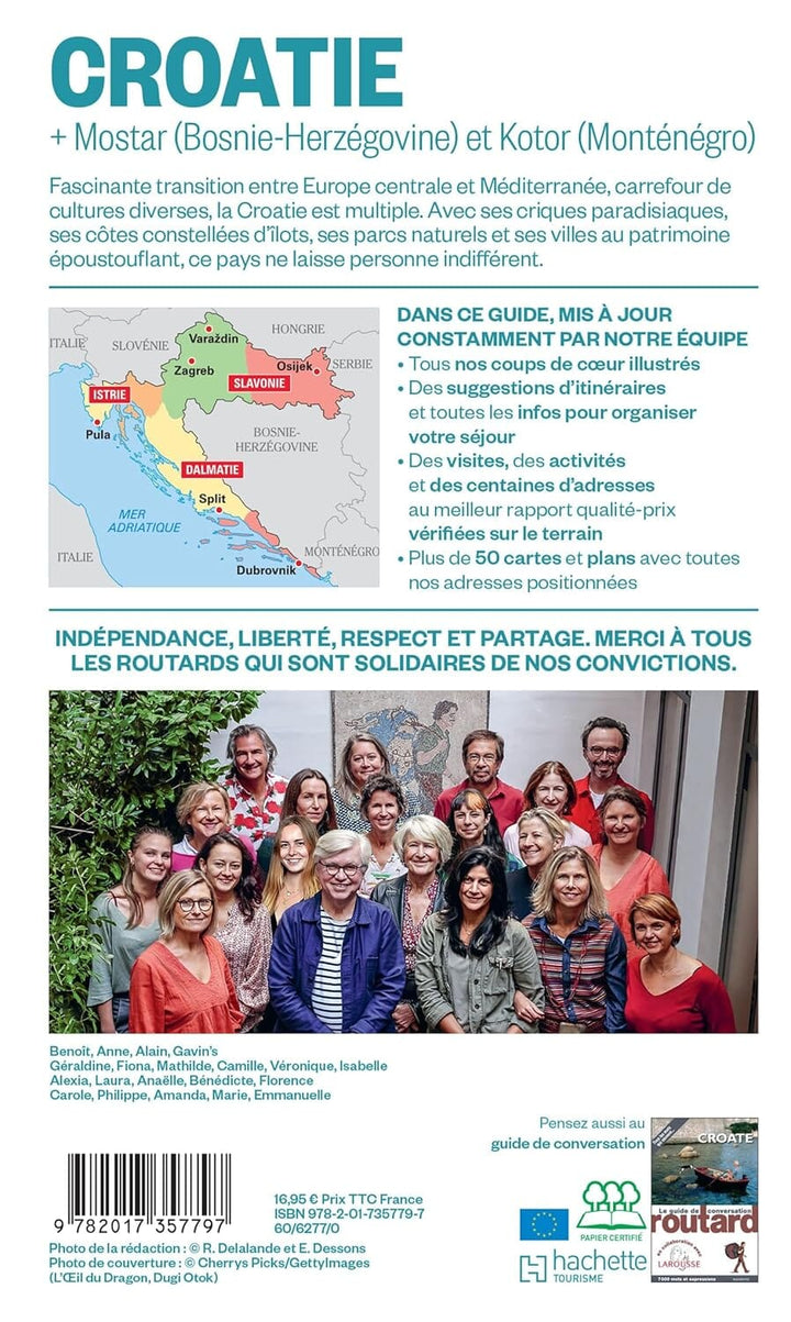 Guide du Routard - Croatie + Mostar (Bosnie) & Kotor (Monténégro) 2026/27 | Hachette guide de voyage Hachette