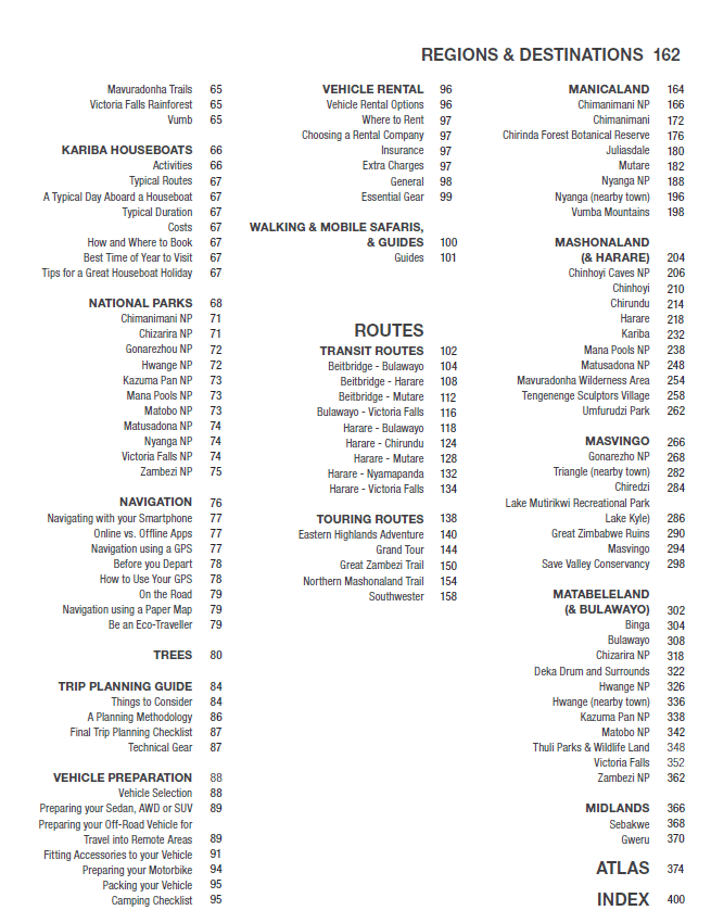 Guide pratique - Zimbabwe en autonomie (en anglais) | Tracks4Africa guide de voyage Tracks4Africa 