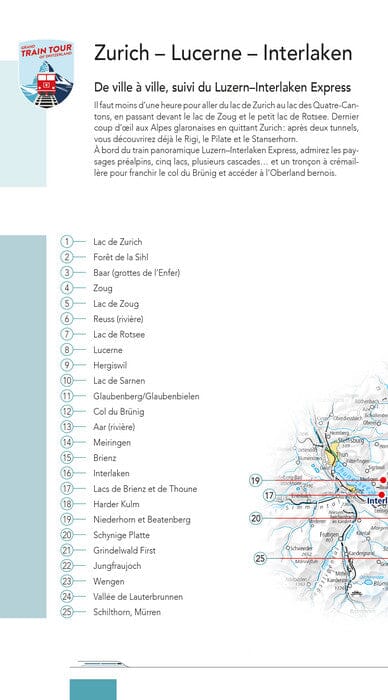 Guide touristique - Grand Train Tour of Switzerland | Hallwag guide de voyage Hallwag 
