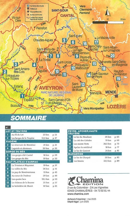 Guide vélo - Boucles à vélo : Aubrac, Margeride, Vallée du Lot | Chamina guide cycliste Chamina