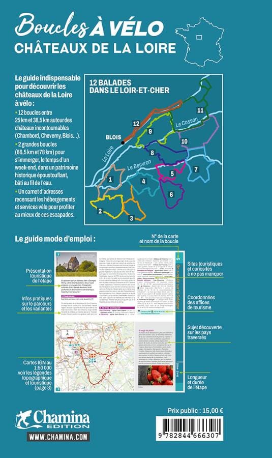 Guide vélo - Boucles à vélo : Châteaux de la Loire | Chamina guide cycliste Chamina