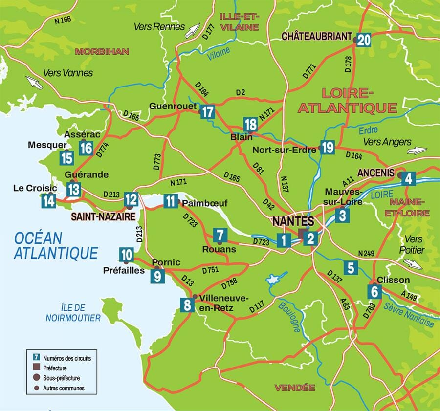 Guide vélo - Boucles à vélo : Loire-Atlantique | Chamina guide cycliste Chamina