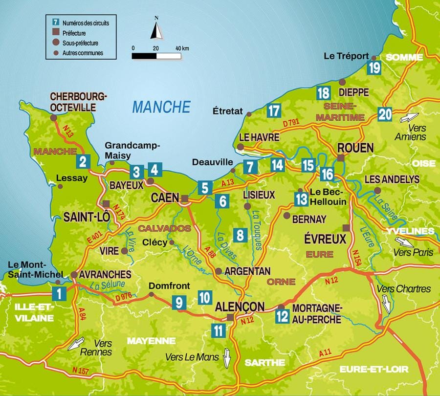 Guide vélo - Boucles à vélo : Normandie | Chamina guide cycliste Chamina