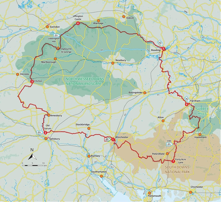 Guide vélo (en anglais) - Bikepacking King Alfred's Way | Cicerone guide cycliste Cicerone 