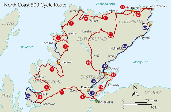 Guide vélo (en anglais) - Cycle the Nortg Coast 500 (Northern Scotland) | Cicerone guide vélo Cicerone 