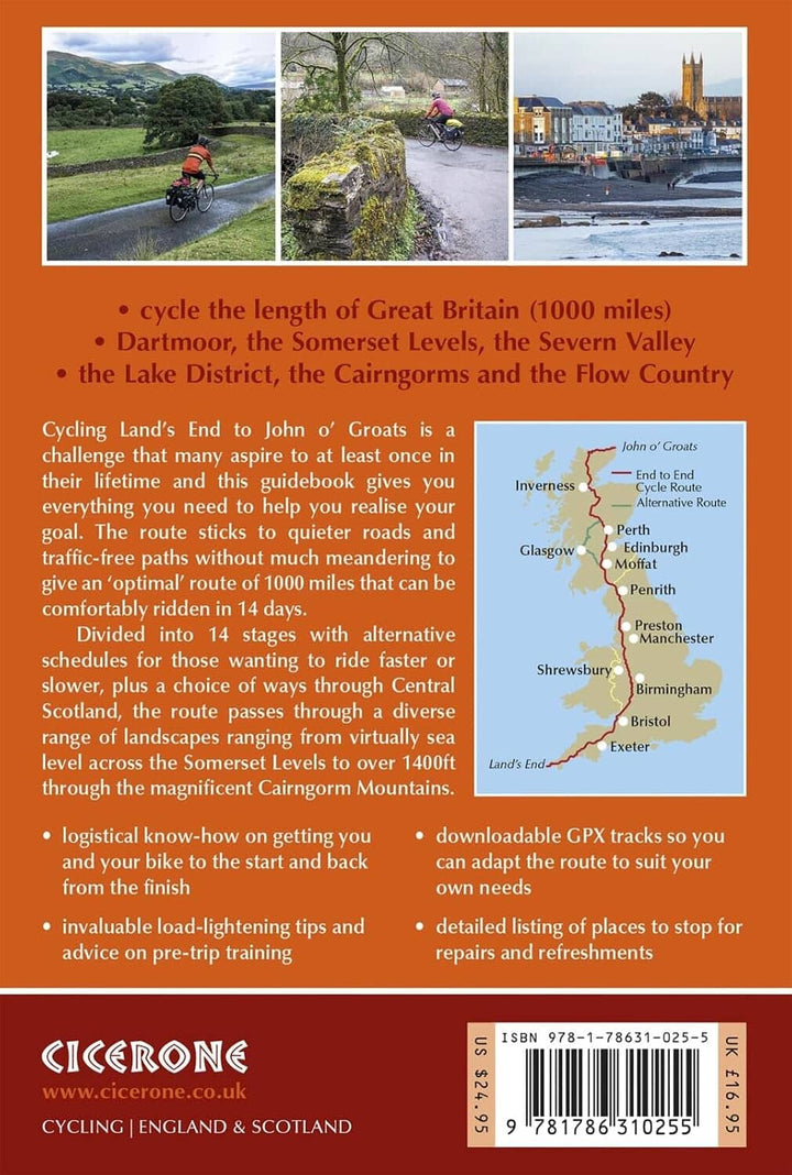 Guide vélo (en anglais) - Land's End to John O' Groats | Cicerone guide cycliste Cicerone 