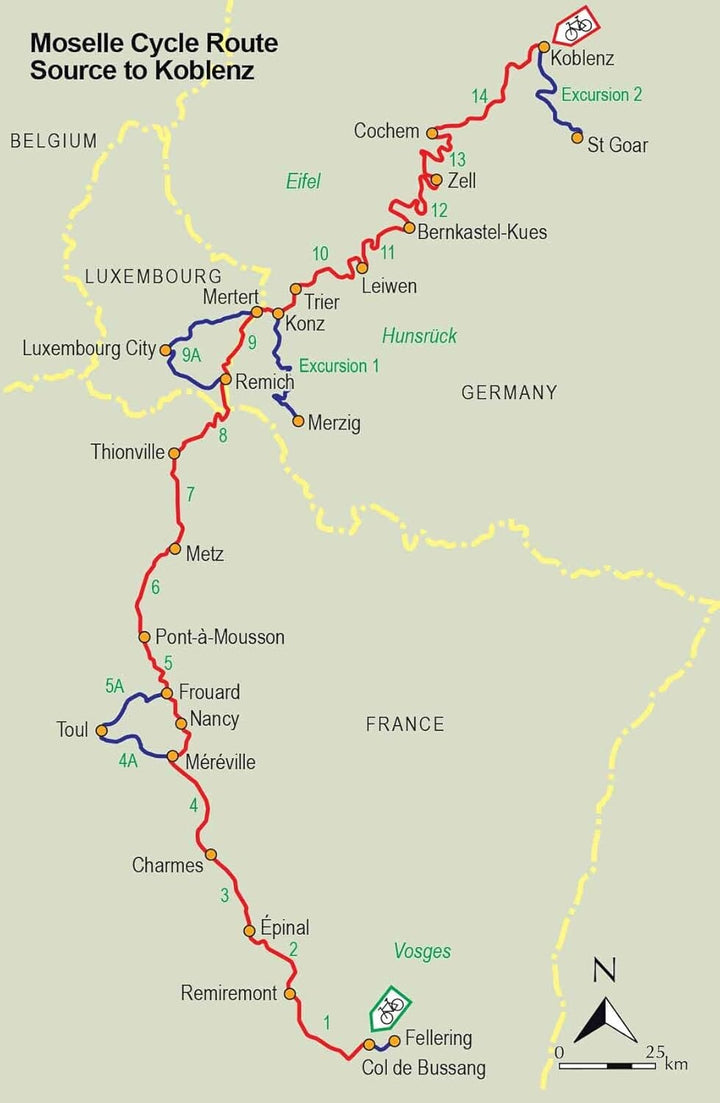 Guide vélo (en anglais) - Moselle cycle route from source to the Rhine at Koblenz | Cicerone guide cycliste Cicerone 