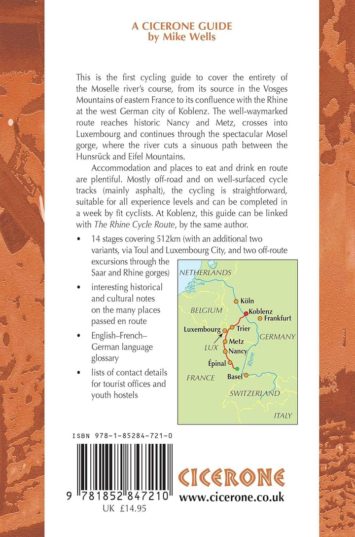 Guide vélo (en anglais) - Moselle cycle route from source to the Rhine at Koblenz | Cicerone guide cycliste Cicerone 