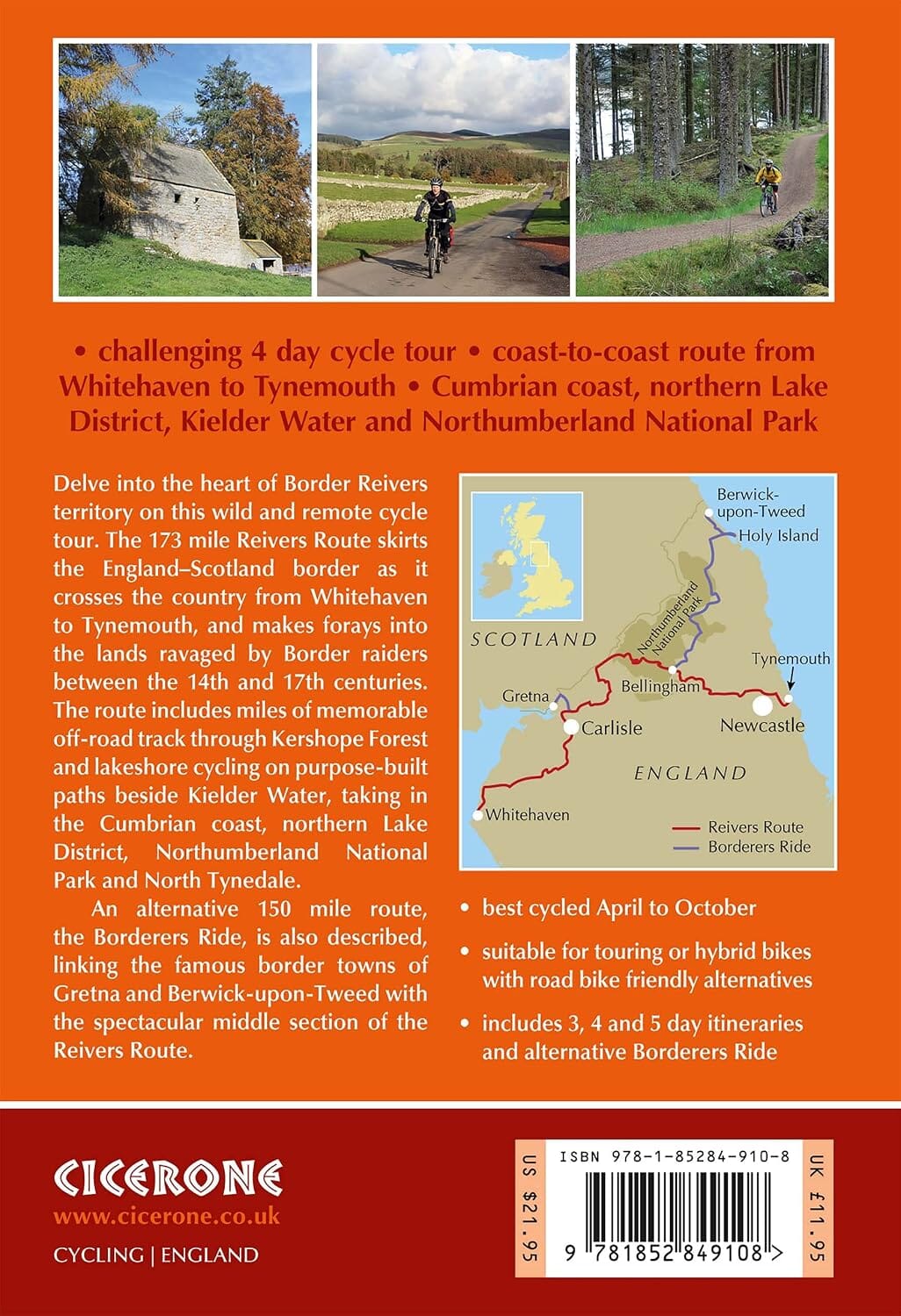 Guide vélo (en anglais) - Reivers Route | Cicerone guide cycliste Cicerone 