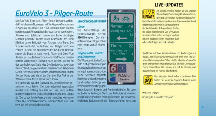 Guide vélo - EuroVelo 3, Itinéraire de pèlerinage : Aix-la-Chapelle – Paris | Bikeline guide cycliste Bikeline 