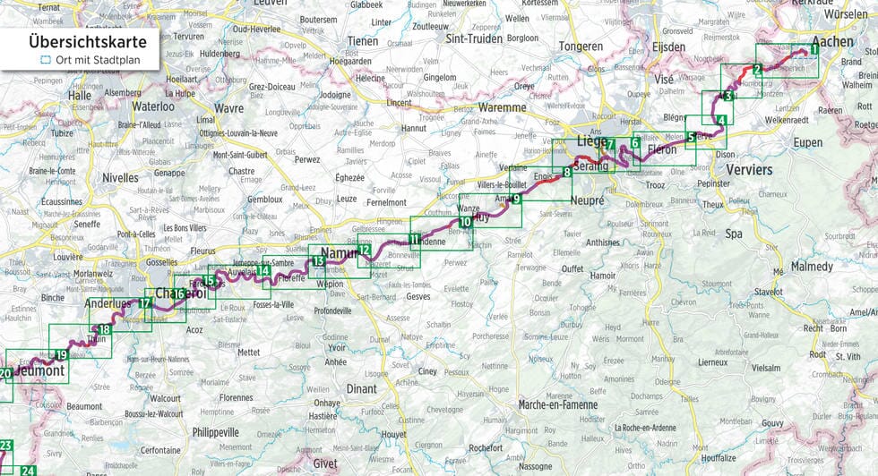 Guide vélo - EuroVelo 3, Itinéraire de pèlerinage : Aix-la-Chapelle – Paris | Bikeline guide cycliste Bikeline 
