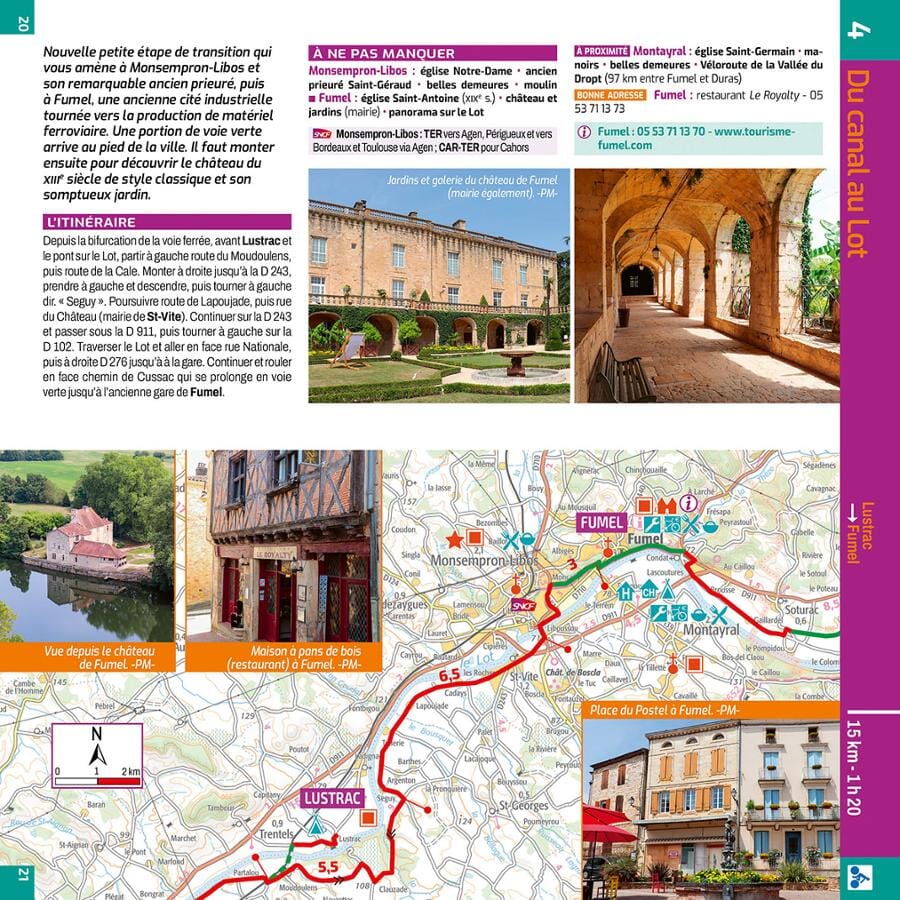 Guide vélo - La Vallée du Lot à vélo, d'Aiguillon à La Canourgue | Chamina guide cycliste Chamina 