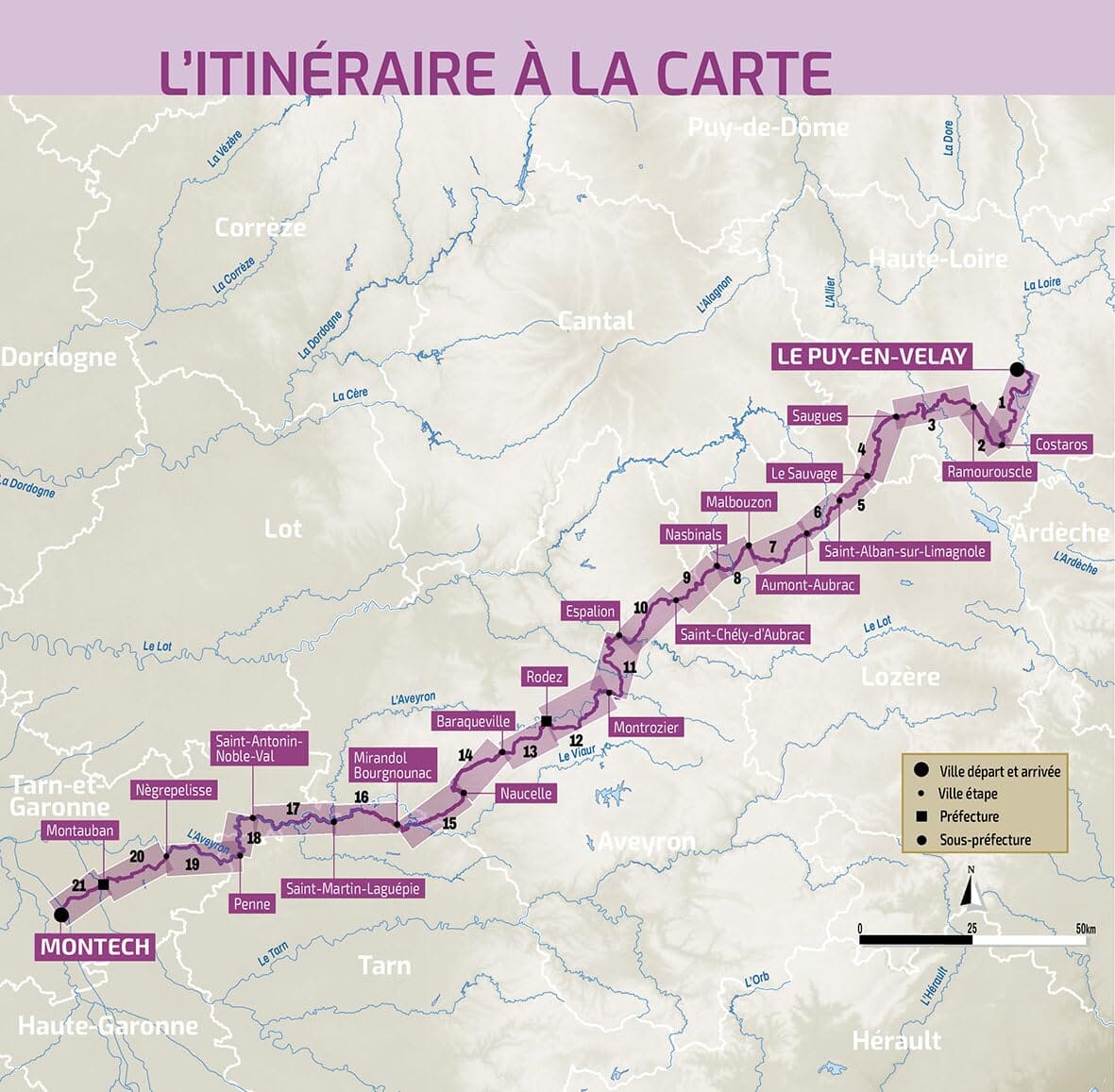 Guide vélo - La Véliberté : du Puy-en-Velay à Montauban | Chamina guide cycliste Chamina 