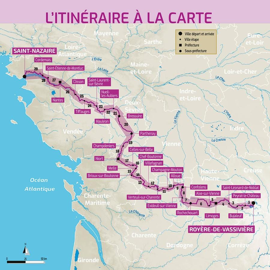 Guide vélo - La Vélidéale, du Lac de Vassivière à l'océan atlantique | Chamina guide cycliste Chamina 