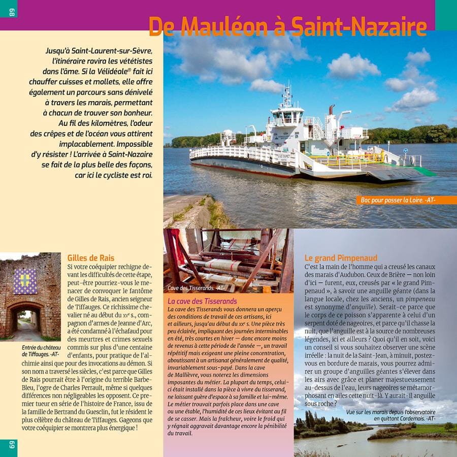 Guide vélo - La Vélidéale, du Lac de Vassivière à l'océan atlantique | Chamina guide cycliste Chamina 