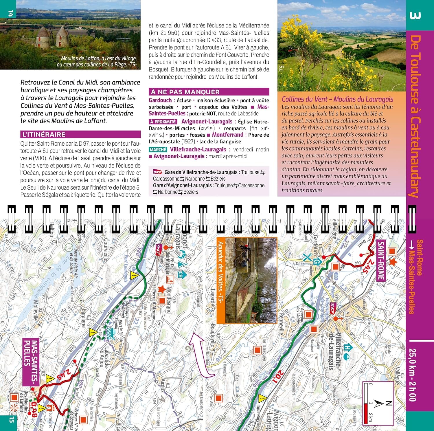 Guide vélo - La Véloccitanie : entre Lauragais et Haut-Languedoc | Chamina guide cycliste Chamina 