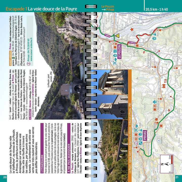 Guide vélo - L'Ardèche à vélo : Dolce Via, Via Fluvia, Via Ardèche, ViaRhôna | Chamina guide cycliste Chamina 
