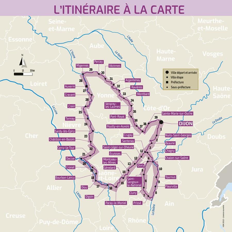 Guide vélo - Tour de Bourgogne | Chamina guide vélo Chamina 