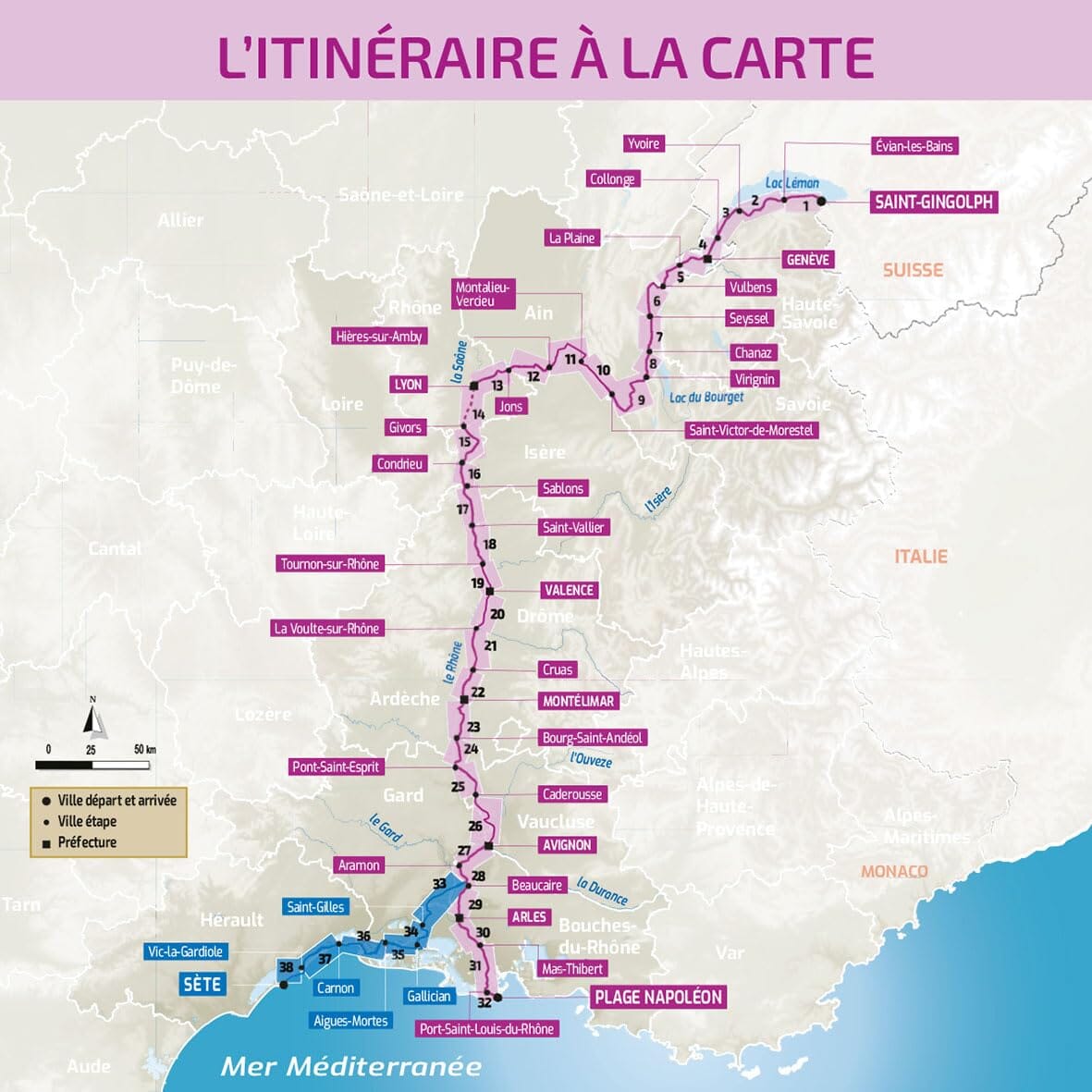 Guide vélo - Via Rhôna, du Léman à la Méditerranée 2026 | Chamina guide cycliste Chamina 
