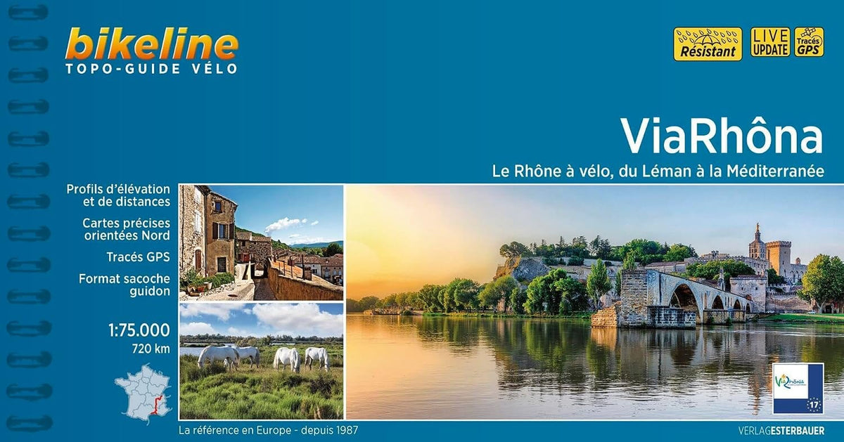 Guide vélo - ViaRhôna - Le Rhône à vélo, du Léman à la Méditerranée | Bikeline guide cycliste Bikeline 