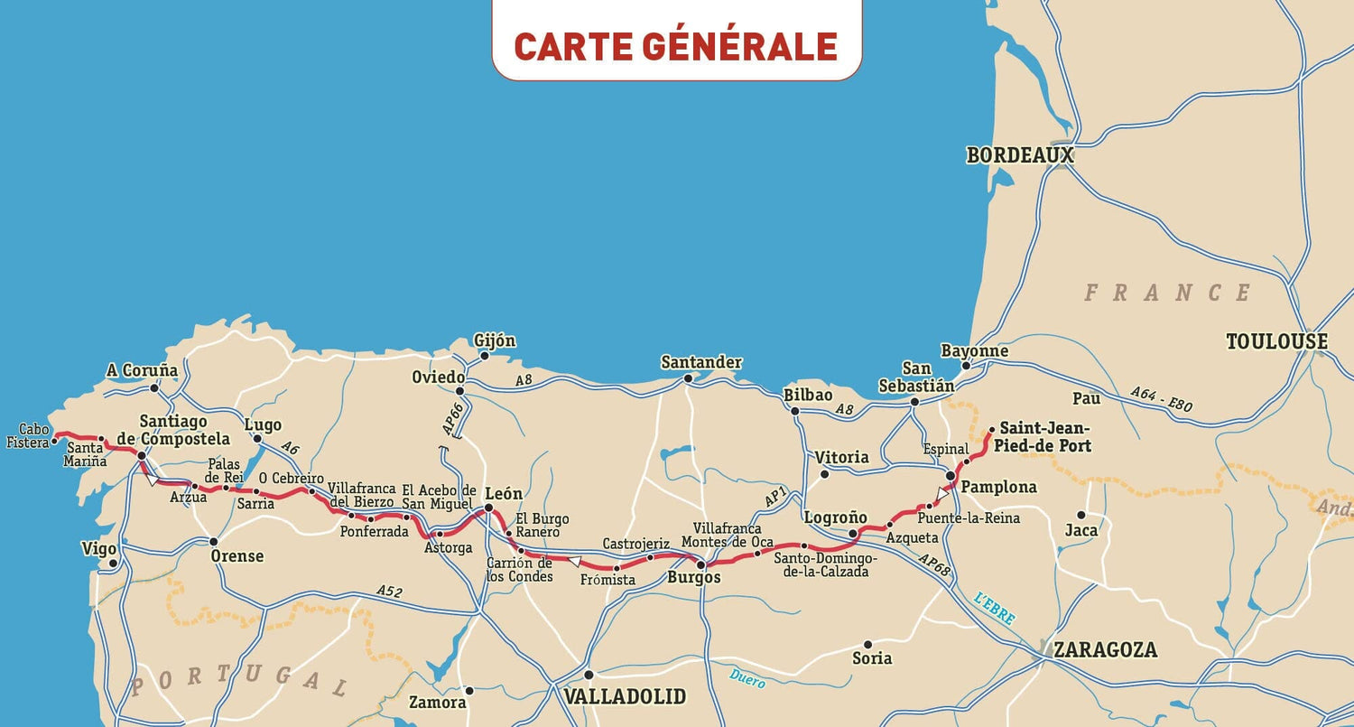 Guide vélo - Voyages à vélo et vélo électrique : Compostelle, Le Camino Francés | Glénat guide cycliste Glénat