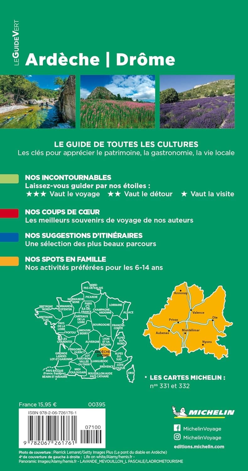 Guide Vert - Ardèche & Drôme - Édition 2024 | Michelin guide de voyage Michelin 
