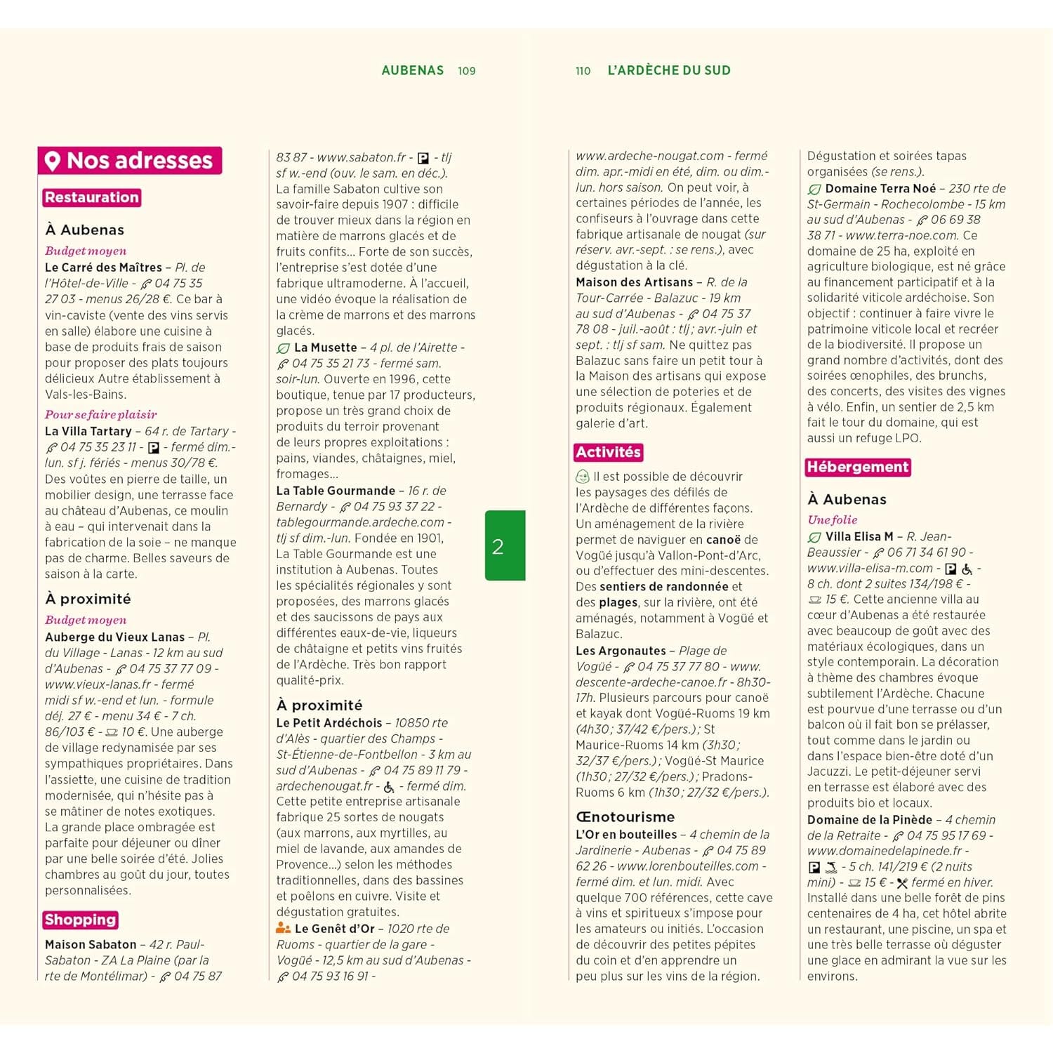 Guide Vert - Ardèche & Drôme - Édition 2024 | Michelin guide de voyage Michelin 