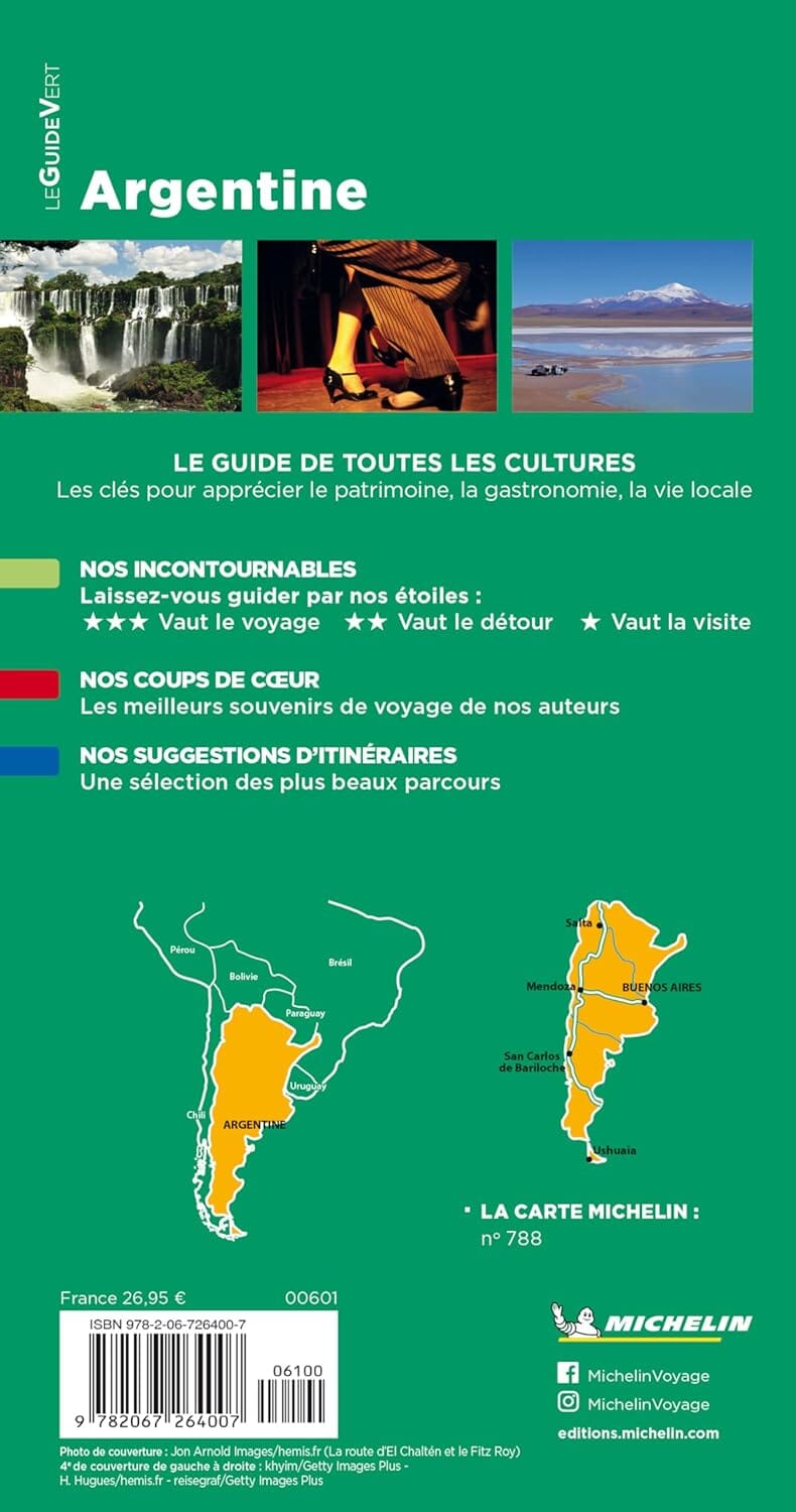 Guide Vert - Argentine - Édition 2024 | Michelin guide de voyage Michelin 