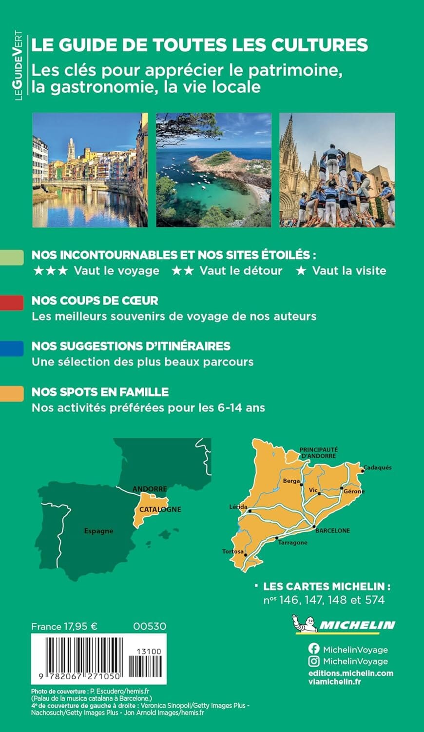 Guide Vert - Barcelone, Catalogne & Andorre 2026 | Michelin guide de voyage Michelin