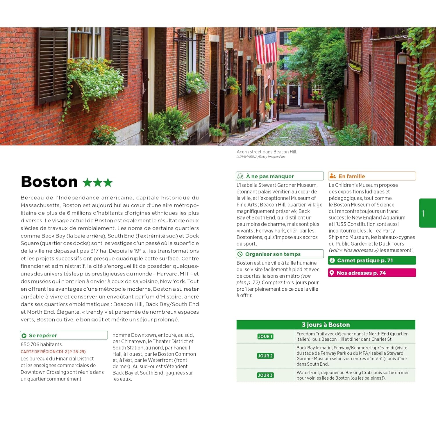 Guide Vert - Boston et la Nouvelle Angleterre - Édition 2024 | Michelin guide de voyage Michelin 