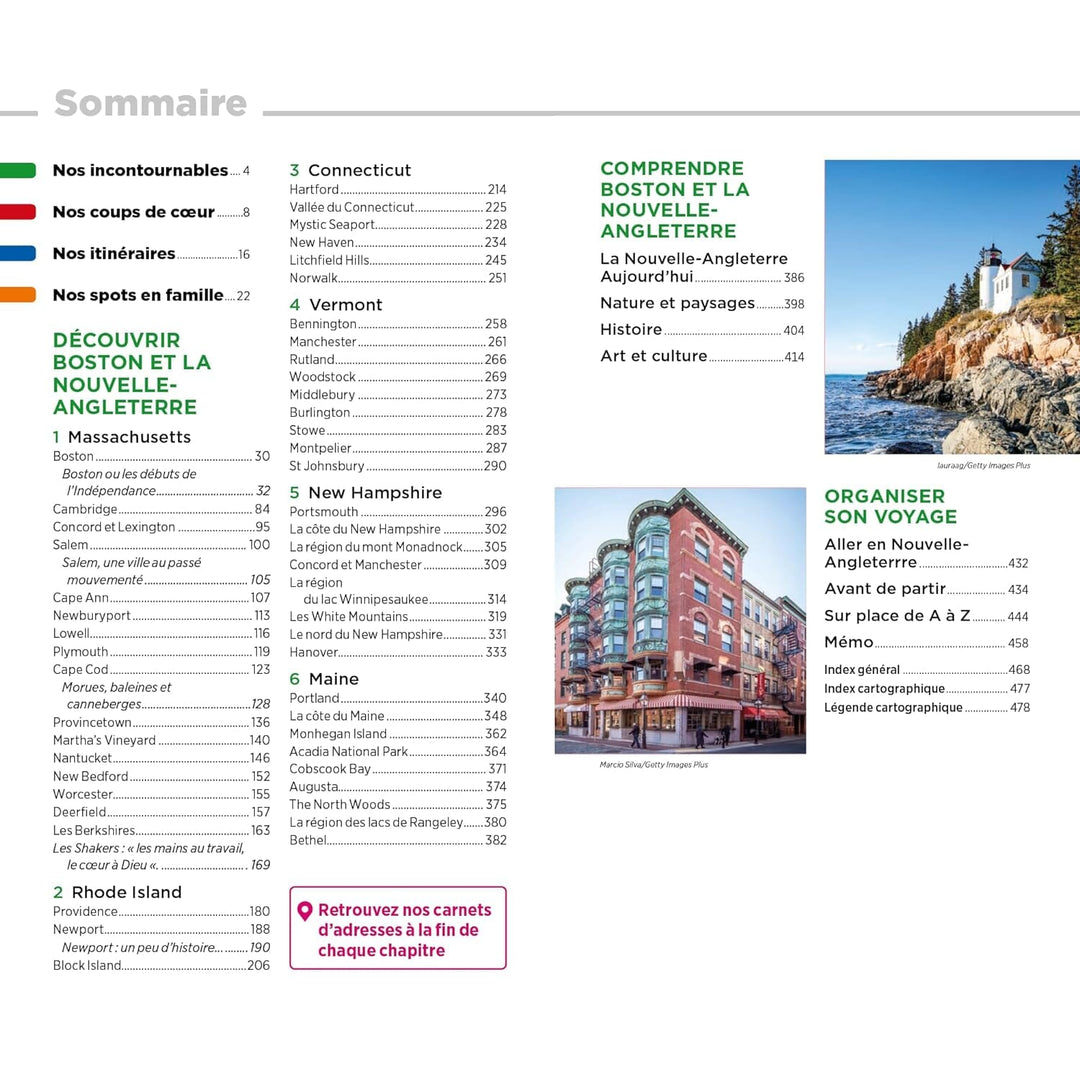 Guide Vert - Boston et la Nouvelle Angleterre - Édition 2024 | Michelin guide de voyage Michelin 