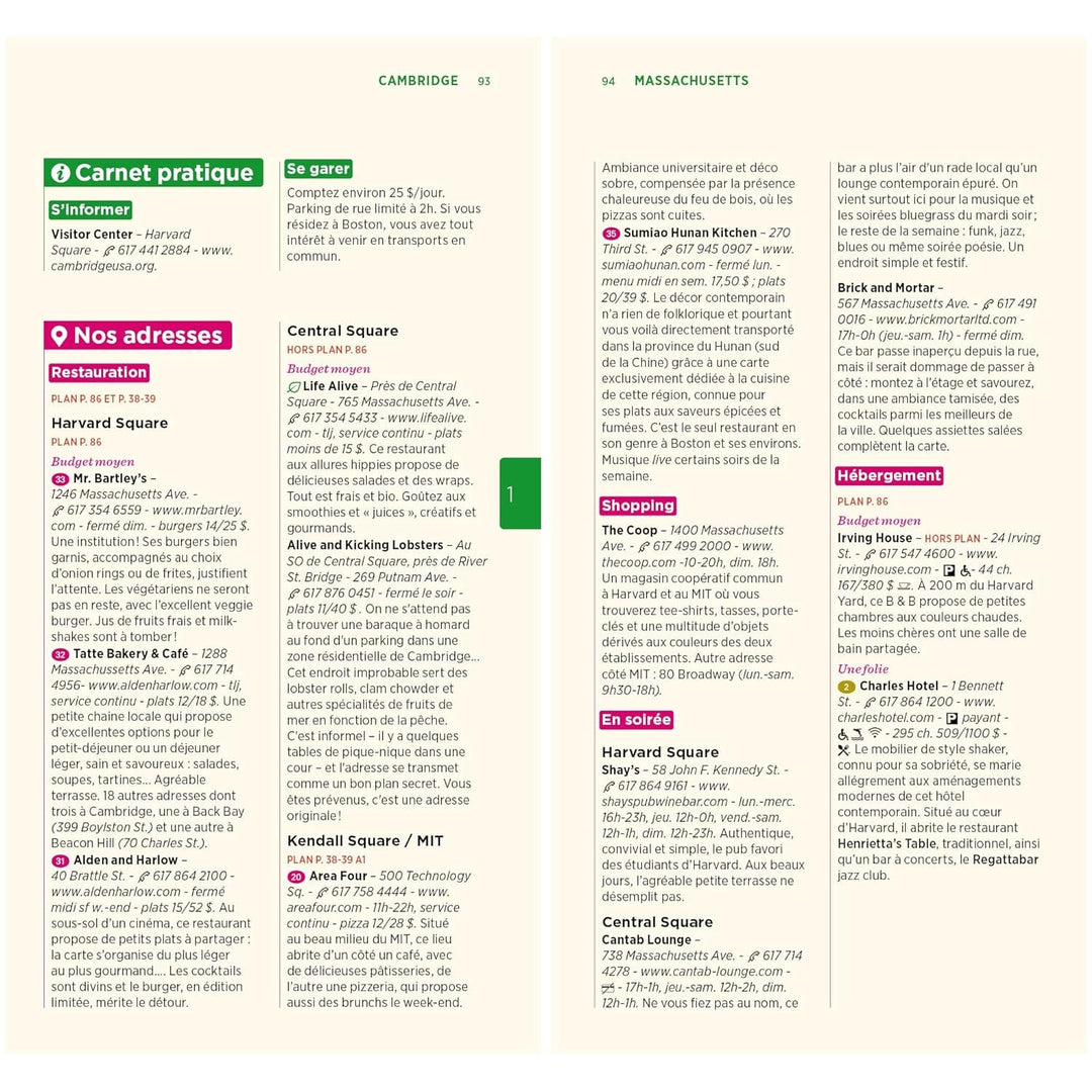Guide Vert - Boston et la Nouvelle Angleterre - Édition 2024 | Michelin guide de voyage Michelin 